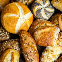 Verschiedene Bio Semmel